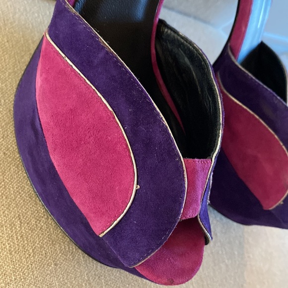Dolce Vita Purple and Teal Platform Heels - Picture 10 of 13